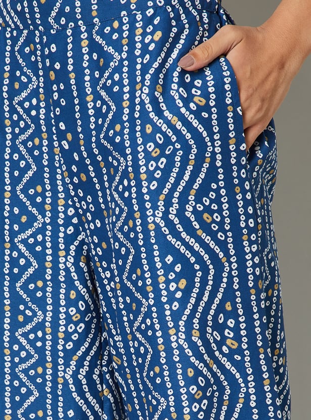MELANGE Bandhani Straight Kurta Set