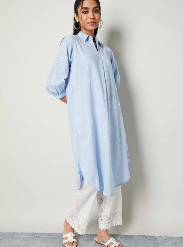 MELANGE Embroidered Straight Kurta