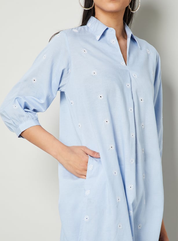 MELANGE Embroidered Straight Kurta