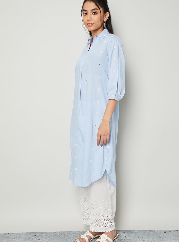 MELANGE Embroidered Straight Kurta