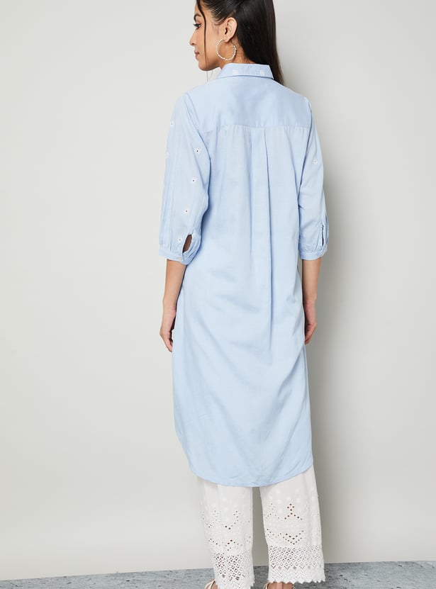 MELANGE Embroidered Straight Kurta