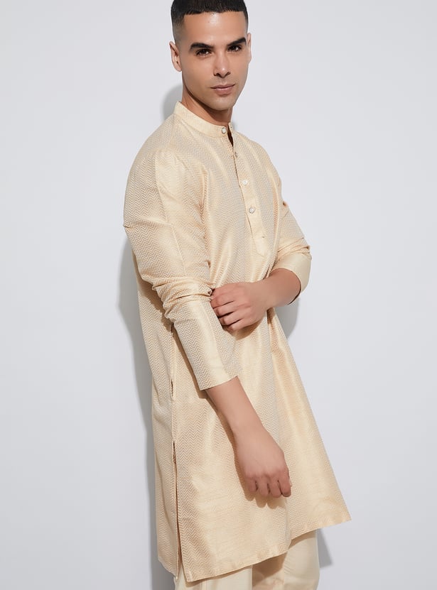 MELANGE Textured Straight Kurta