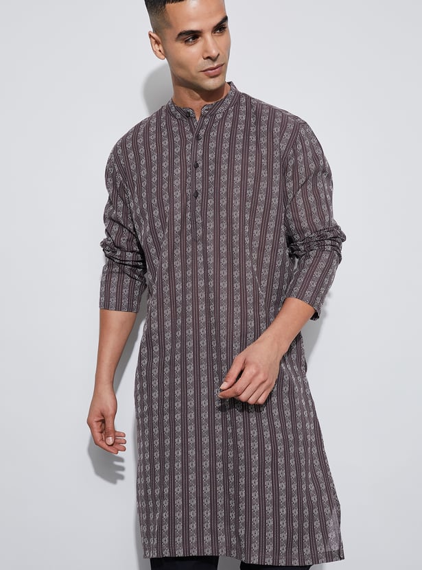 MELANGE Striped Straight Kurta