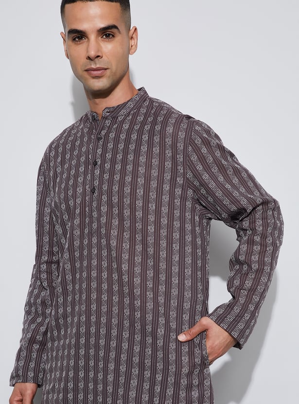 MELANGE Striped Straight Kurta