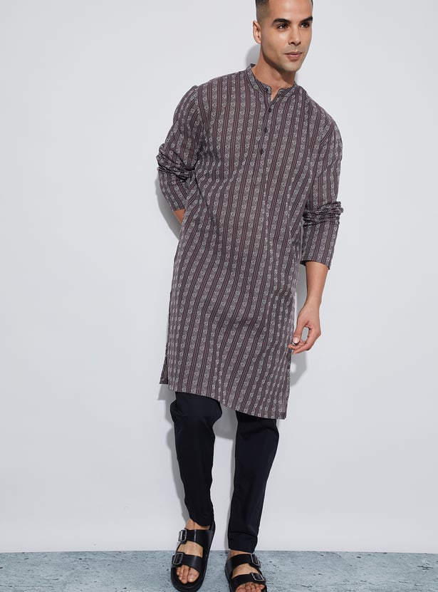 MELANGE Striped Straight Kurta