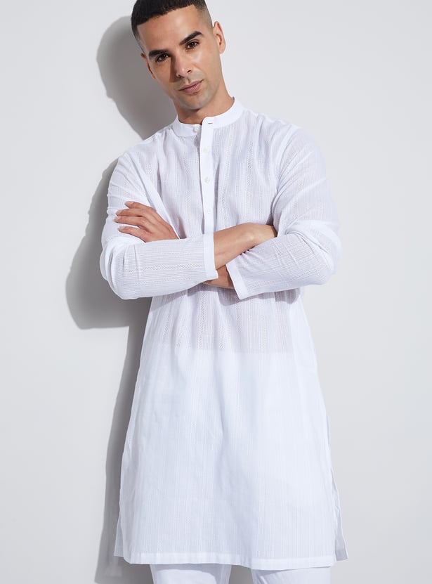 MELANGE Floral Design Straight Kurta