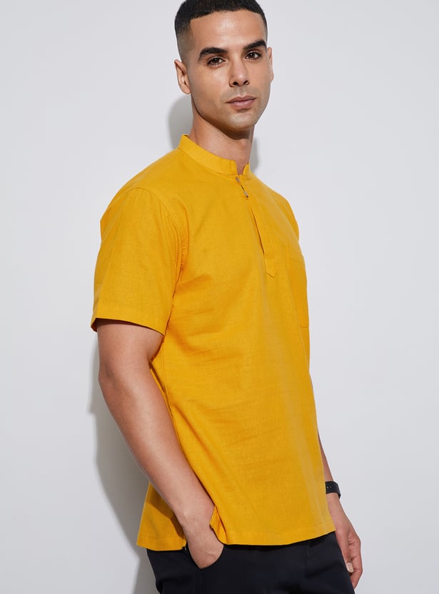 MELANGE Solid Short Straight Kurta