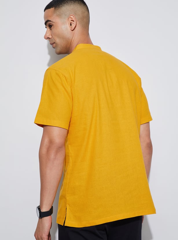 MELANGE Solid Short Straight Kurta