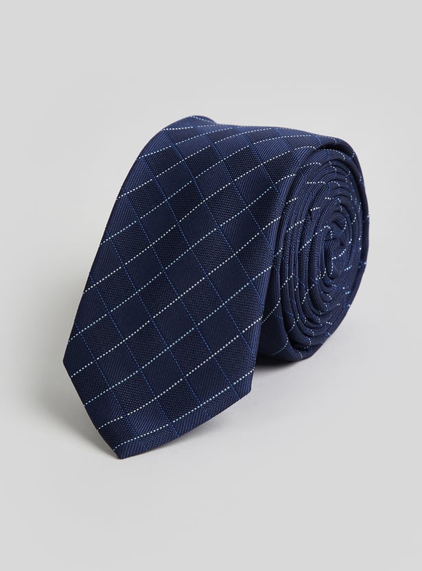 CODE Diamond Check Printed Tie
