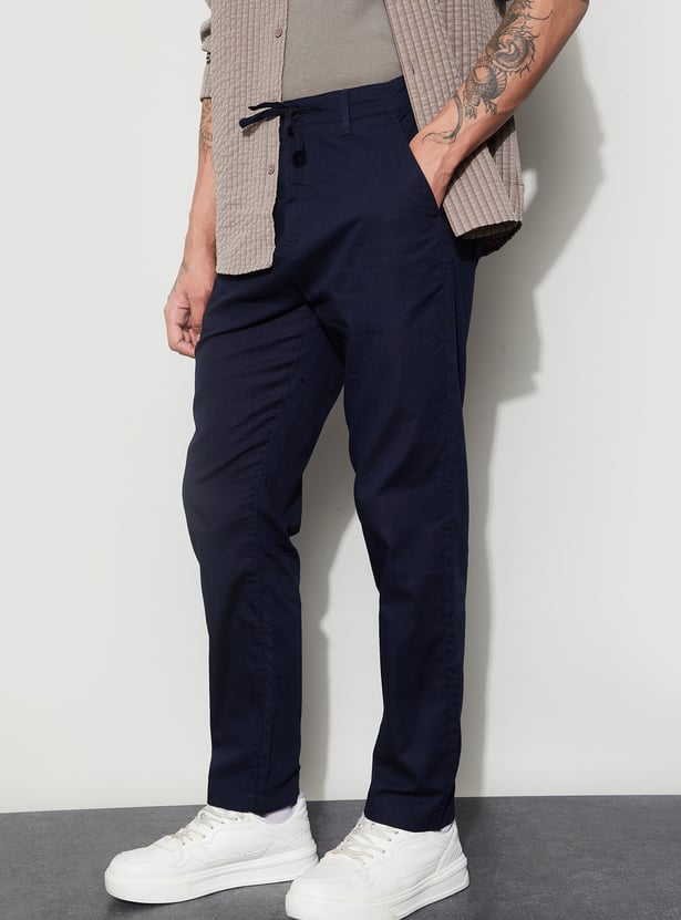CODE UNWIND Solid Regular Fit Trousers