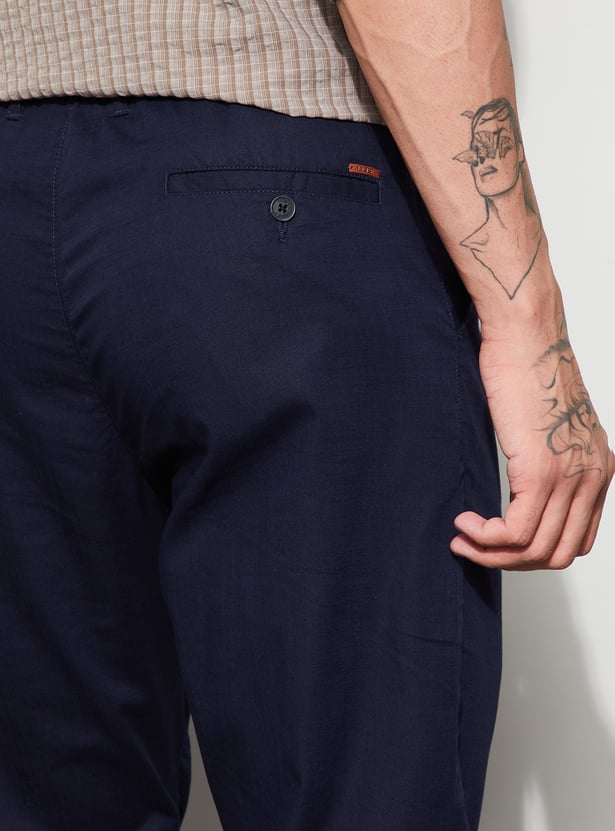 CODE UNWIND Solid Regular Fit Trousers