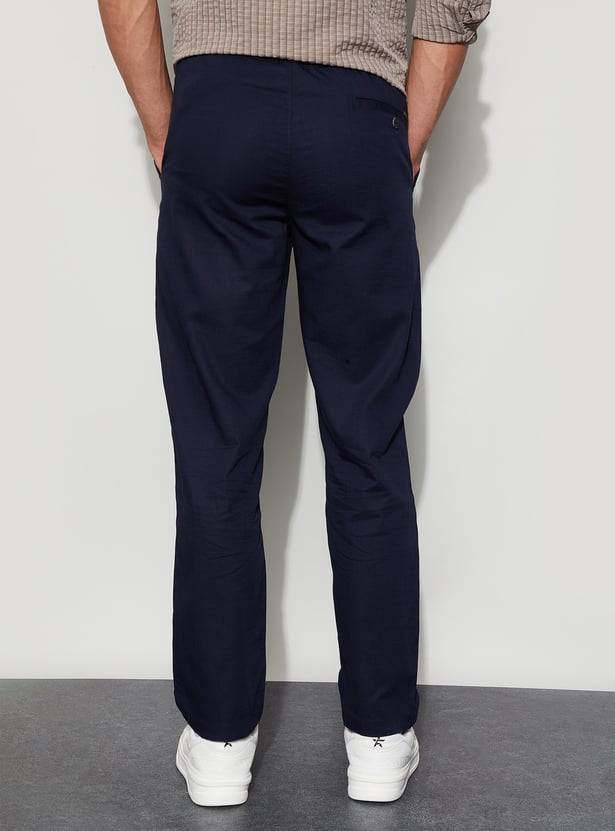 CODE UNWIND Solid Regular Fit Trousers