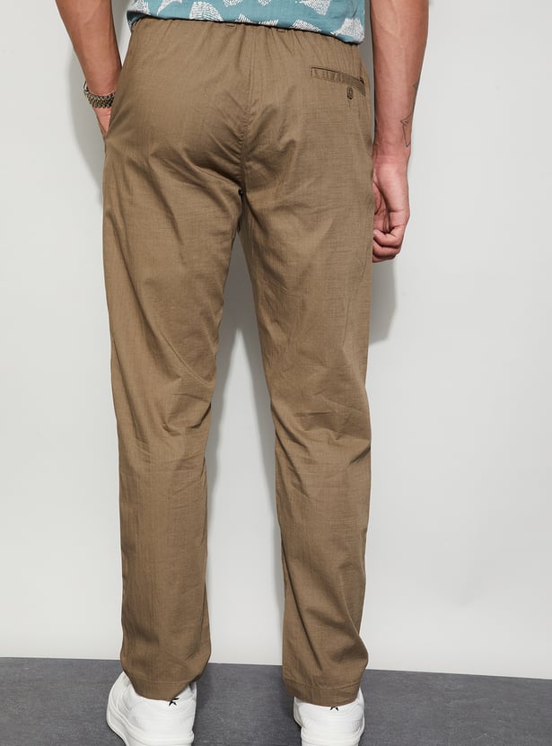 CODE UNWIND Solid Regular Fit Trousers