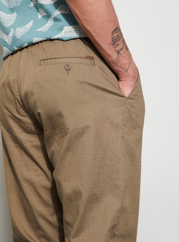 CODE UNWIND Solid Regular Fit Trousers
