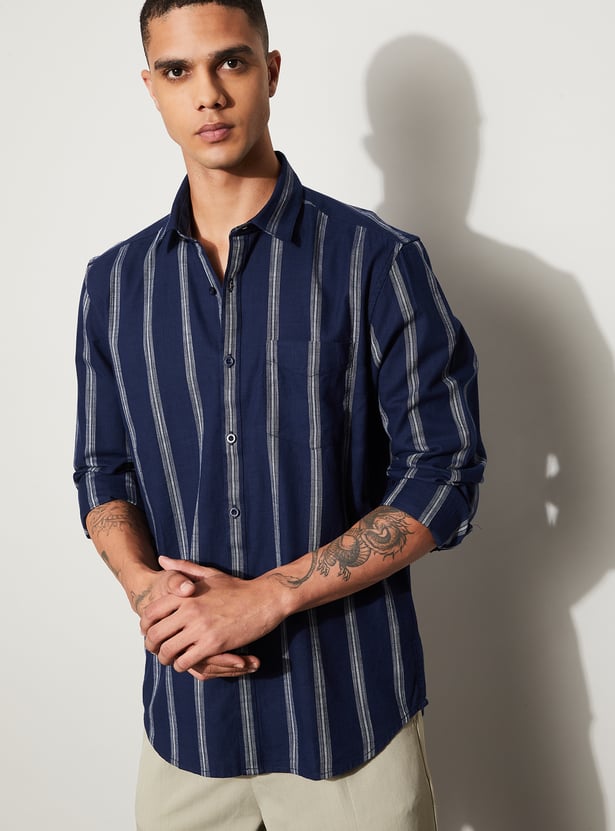 CODE Striped Regular Fit Shirt