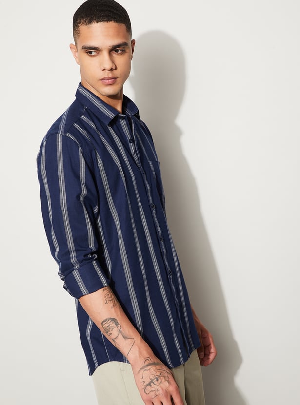 CODE Striped Regular Fit Shirt