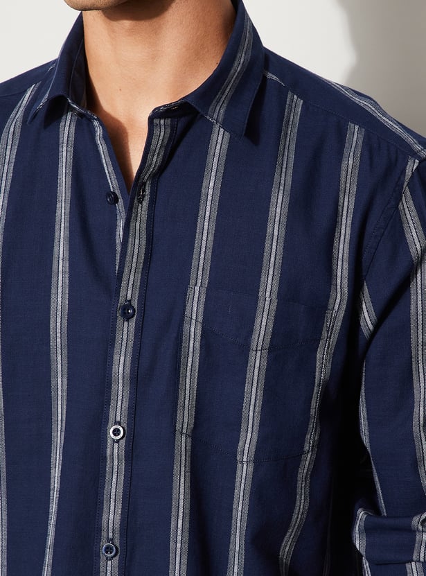 CODE Striped Regular Fit Shirt