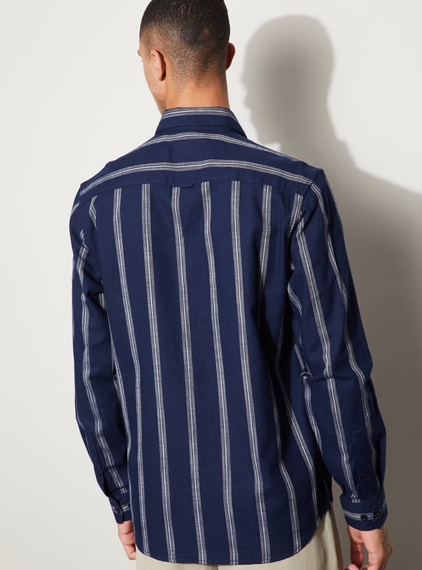 CODE Striped Regular Fit Shirt