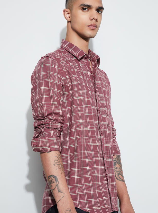 CODE Checked Slim Fit Shirt