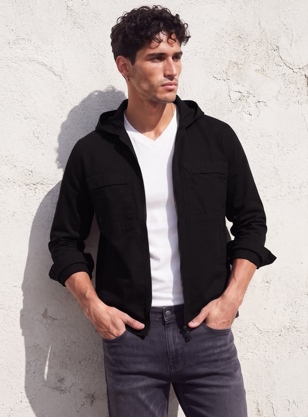 BOSSINI Solid Hooded Jacket