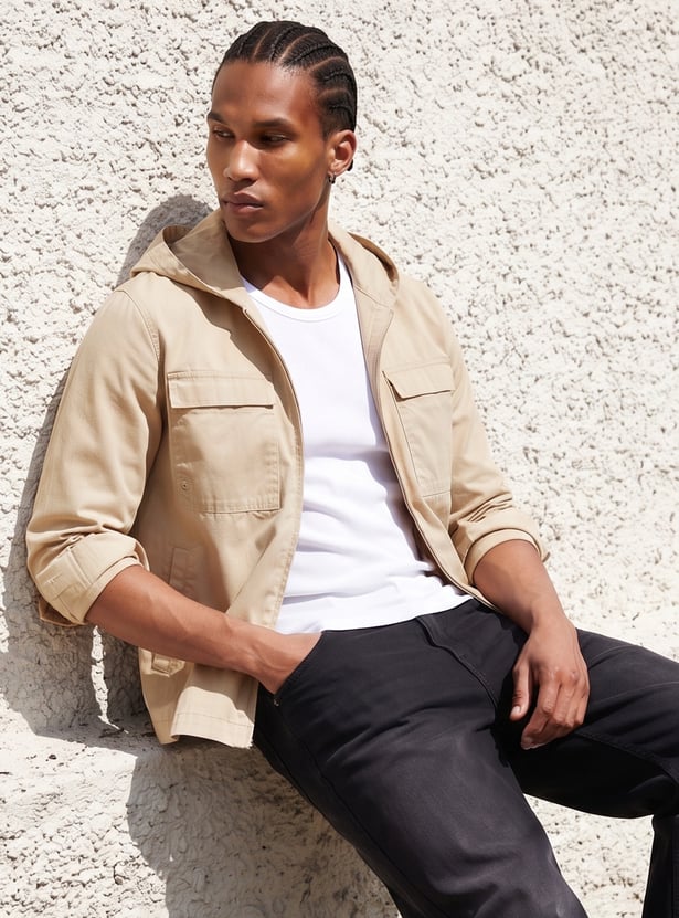 BOSSINI Solid Hooded Jacket