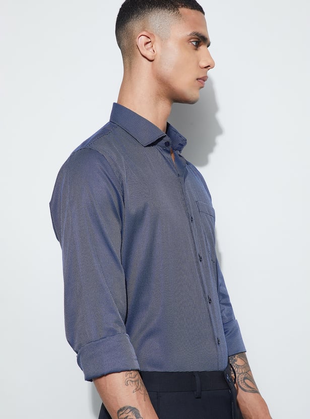CODE Textured Regular Fit Formal Shirt