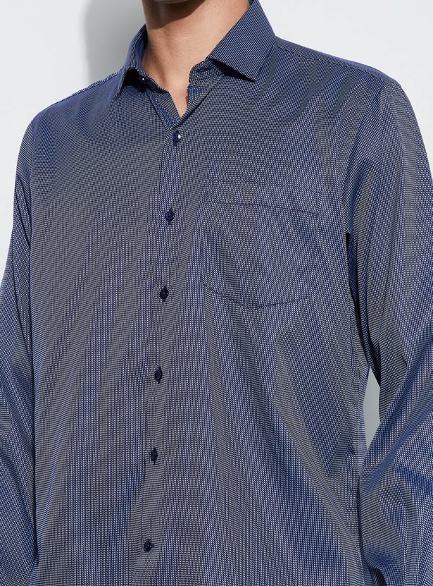 CODE Textured Regular Fit Formal Shirt