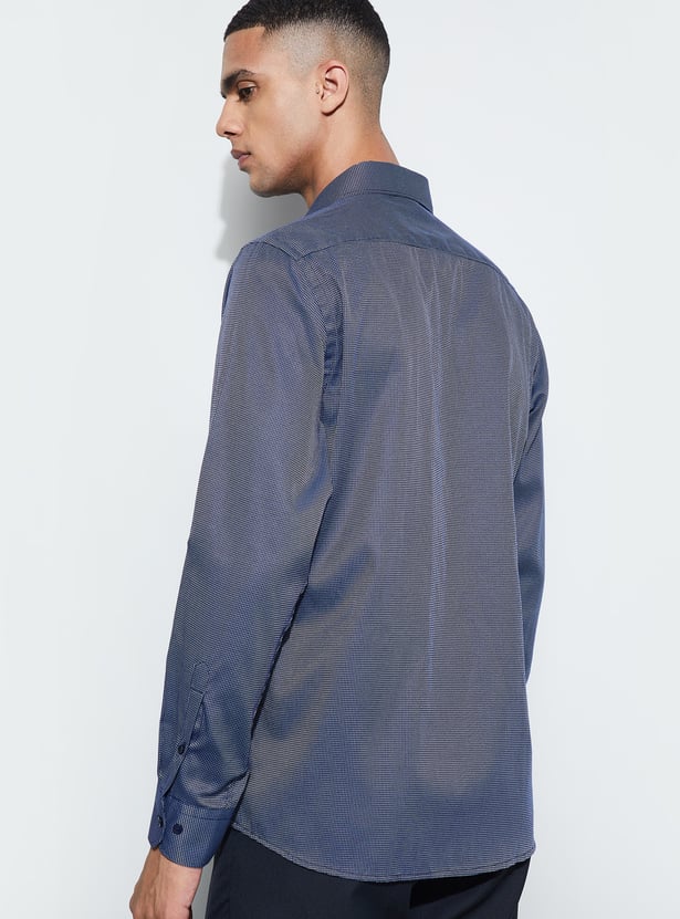 CODE Textured Regular Fit Formal Shirt