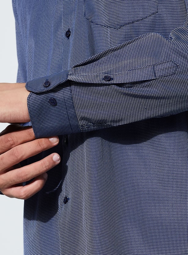 CODE Textured Regular Fit Formal Shirt