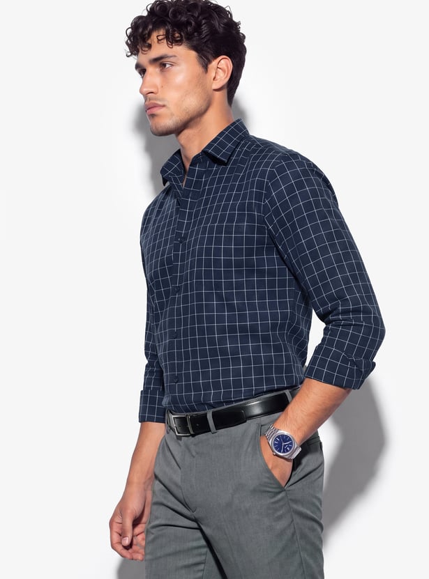 CODE Checked Regular Fit Formal Shirt