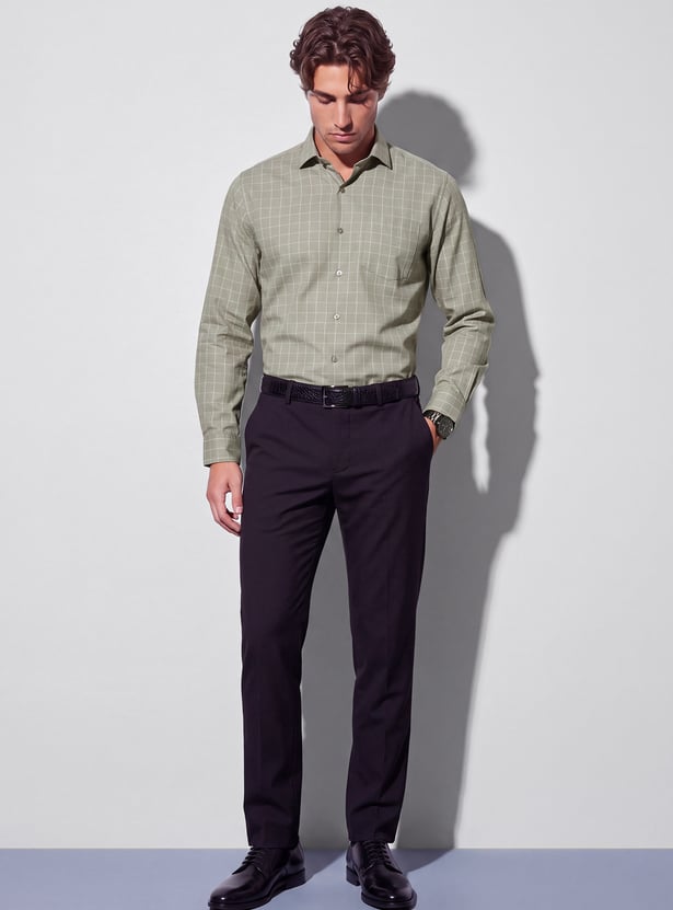CODE Checked Regular Fit Formal Shirt