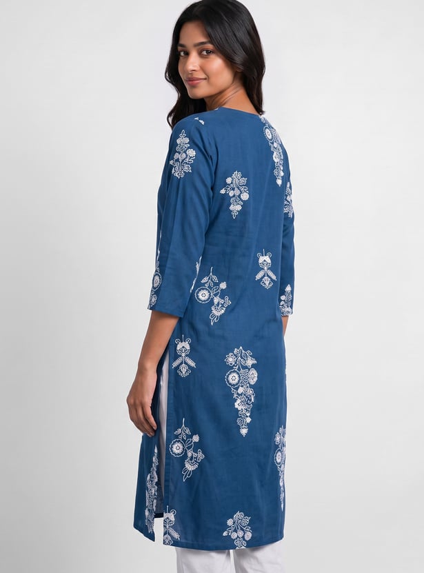 MELANGE Embroidered Straight Kurta