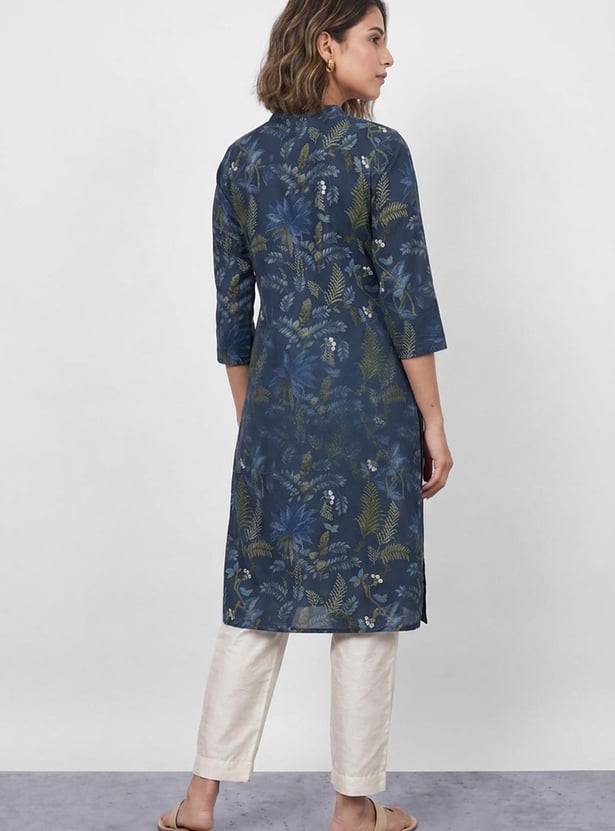 MELANGE Floral Print Straight Kurta