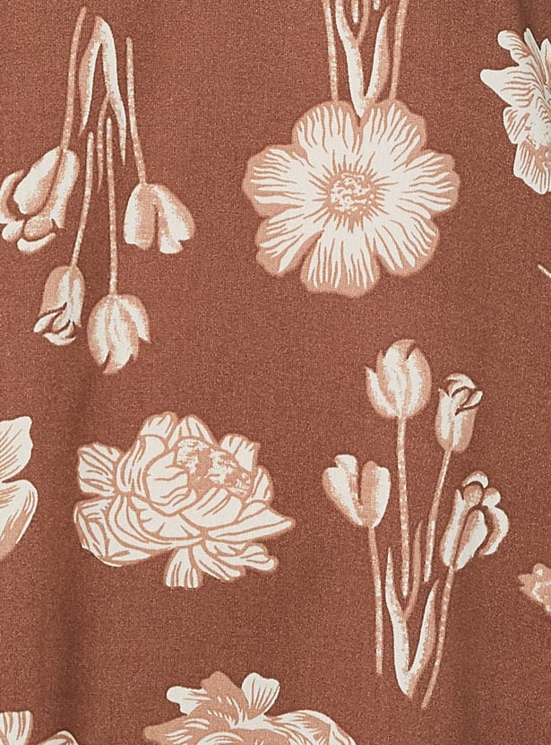 MELANGE Floral Print Straight Kurta