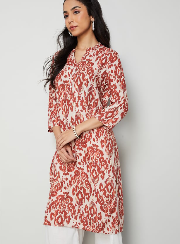 MELANGE Ikat Motif Straight Kurta