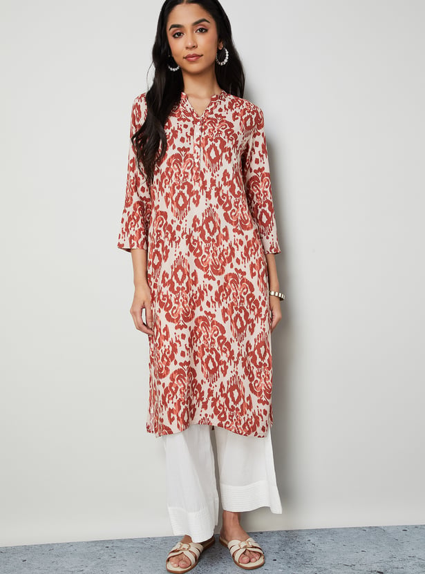 MELANGE Ikat Motif Straight Kurta
