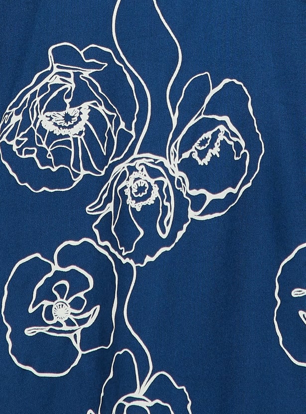 MELANGE Floral Print Straight Kurta