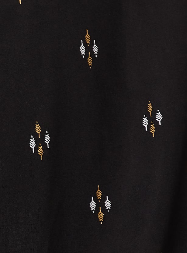 MELANGE Embroidered Straight Kurti