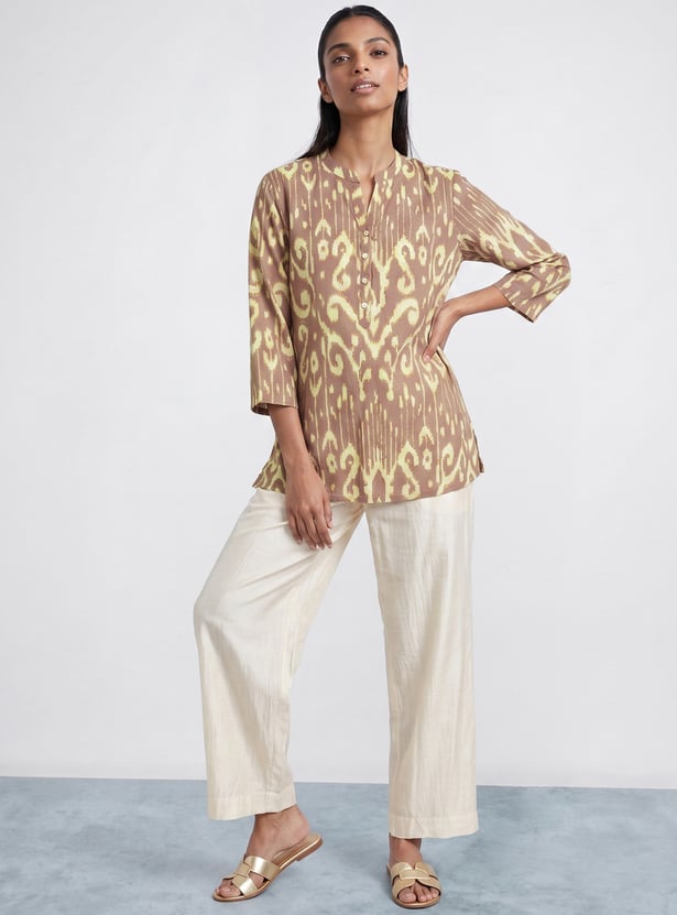 MELANGE Ikat Motif Print Straight Kurti
