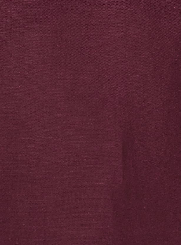 MELANGE Solid Straight Collared Kurti