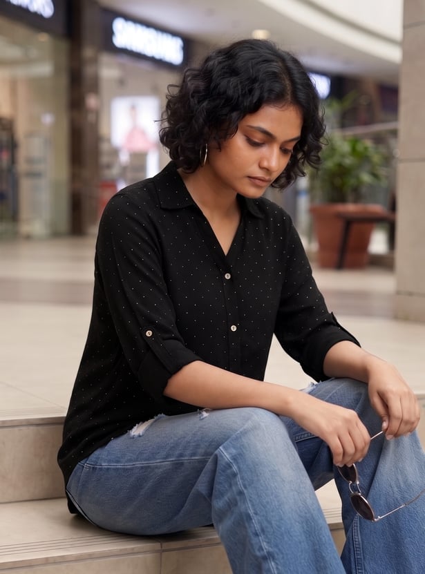 MELANGE Embellished Straight Kurti