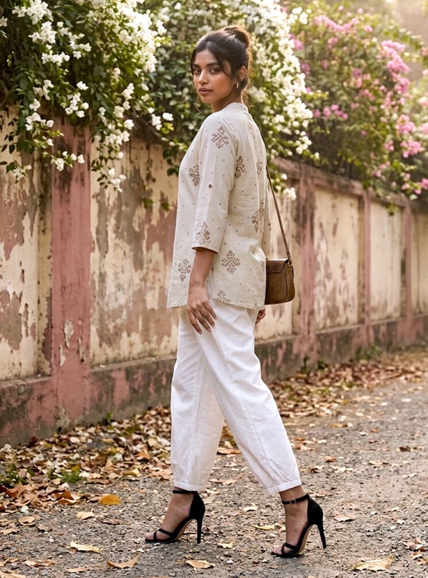 MELANGE Ethnic Motif Straight Kurti