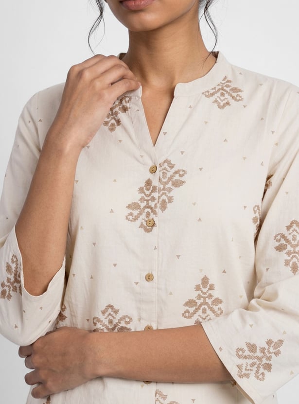 MELANGE Ethnic Motif Straight Kurti