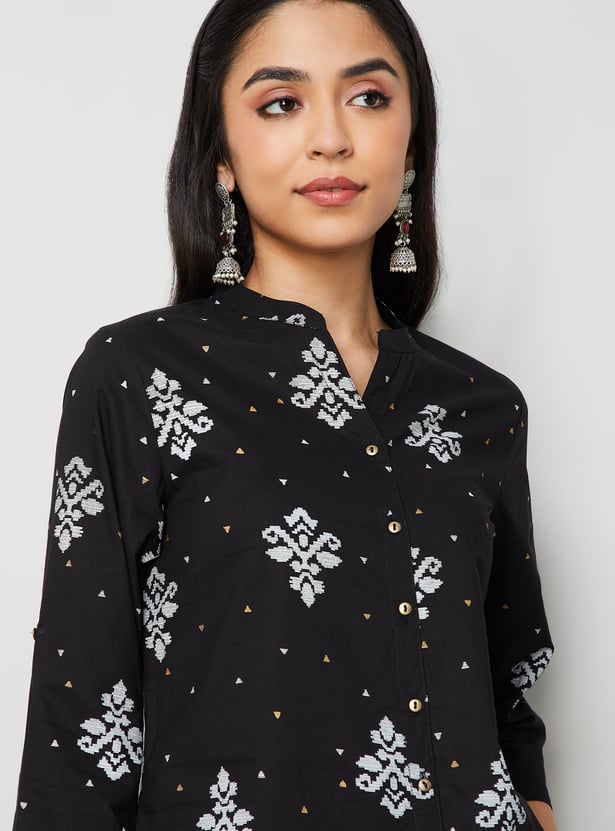 MELANGE Ethnic Motif Straight Kurti