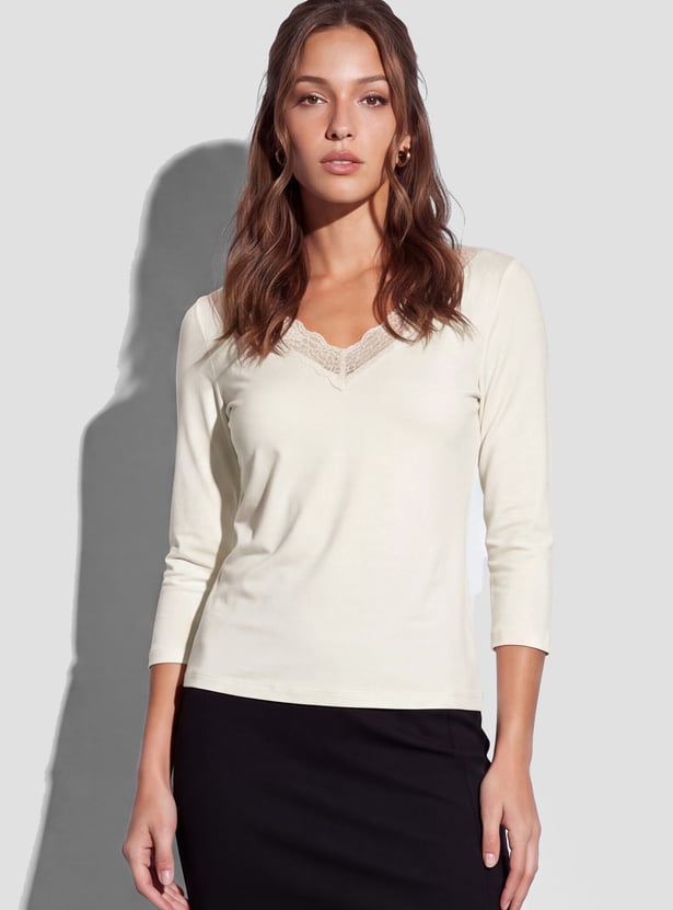 CODE Lace Trim T-shirt