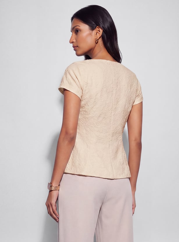 CODE Floral Jacquard Top