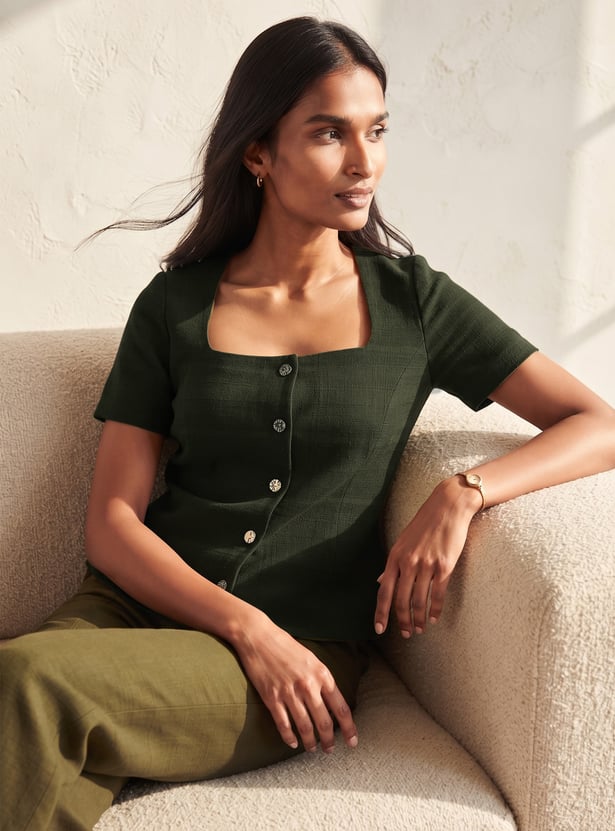 CODE Square Neck Top