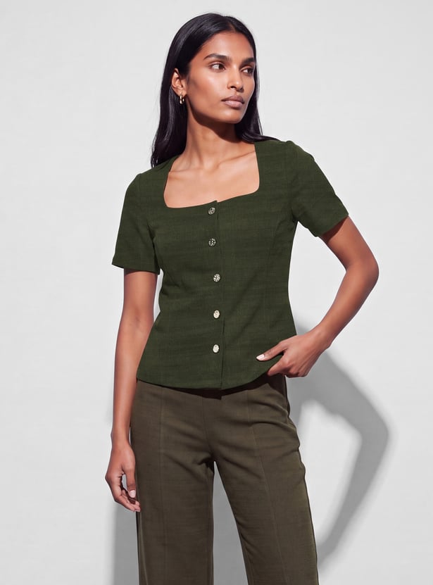 CODE Square Neck Top