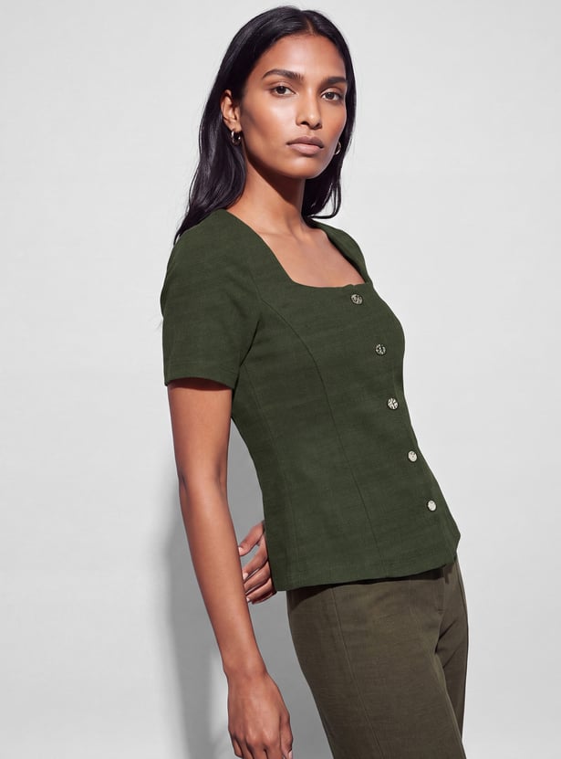 CODE Square Neck Top