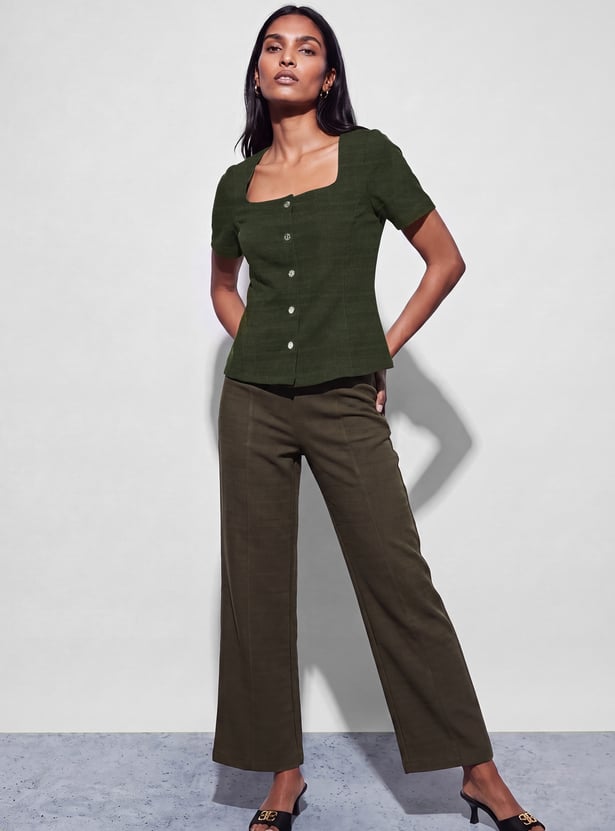 CODE Square Neck Top